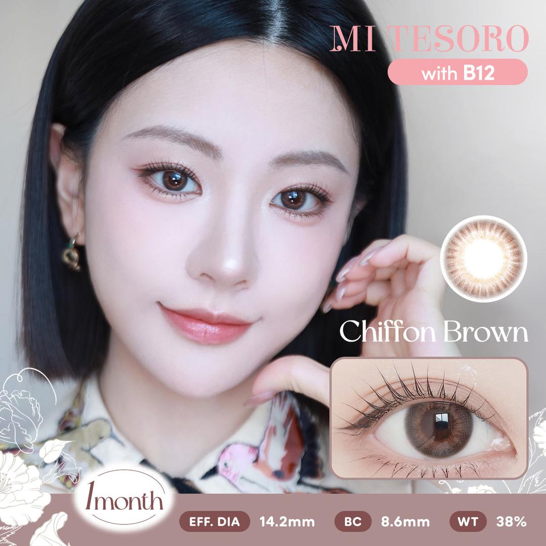 Chiffon Brown-Mi Tesoro Monthly Color Con 2pcs