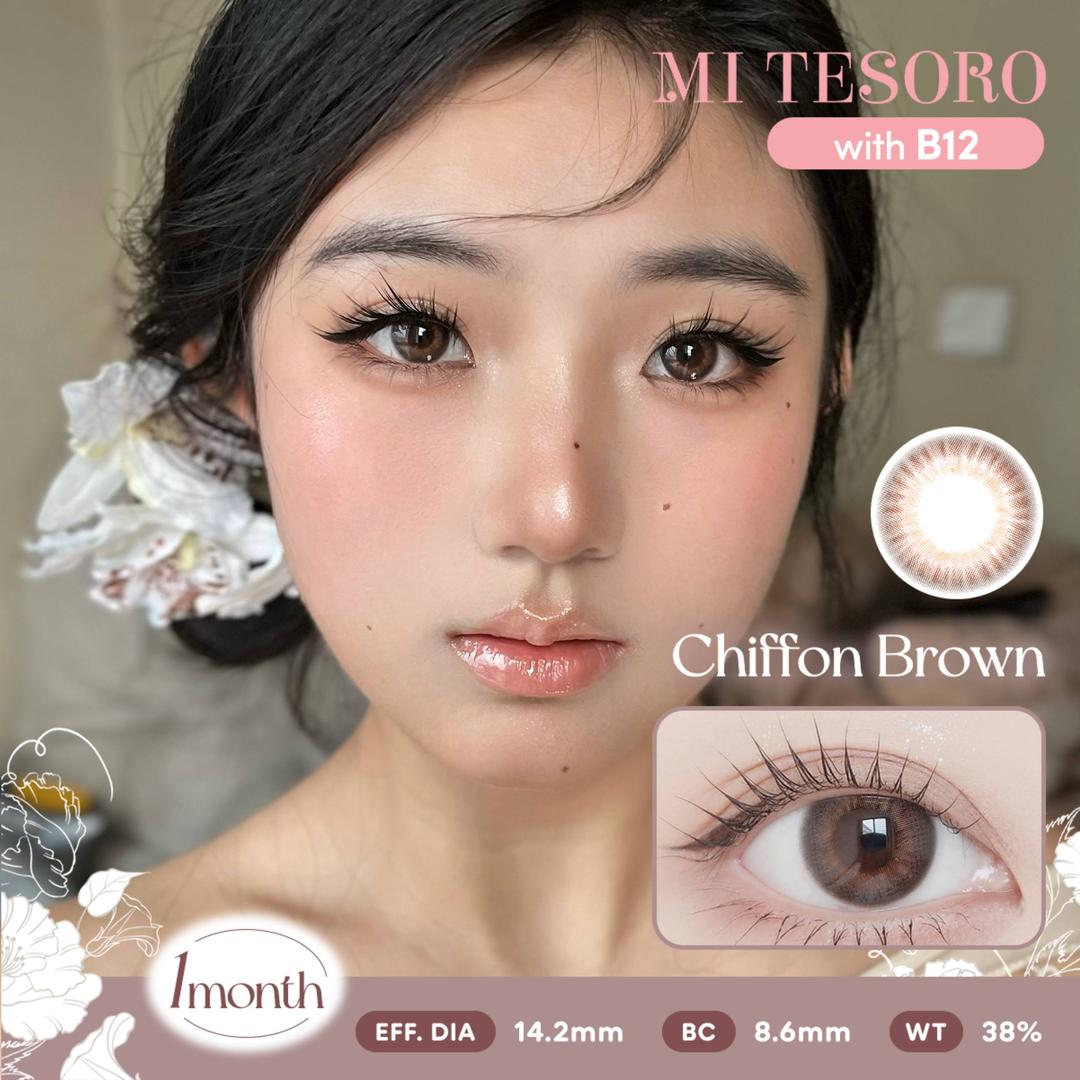 Chiffon Brown-Mi Tesoro Monthly Color Con 2pcs