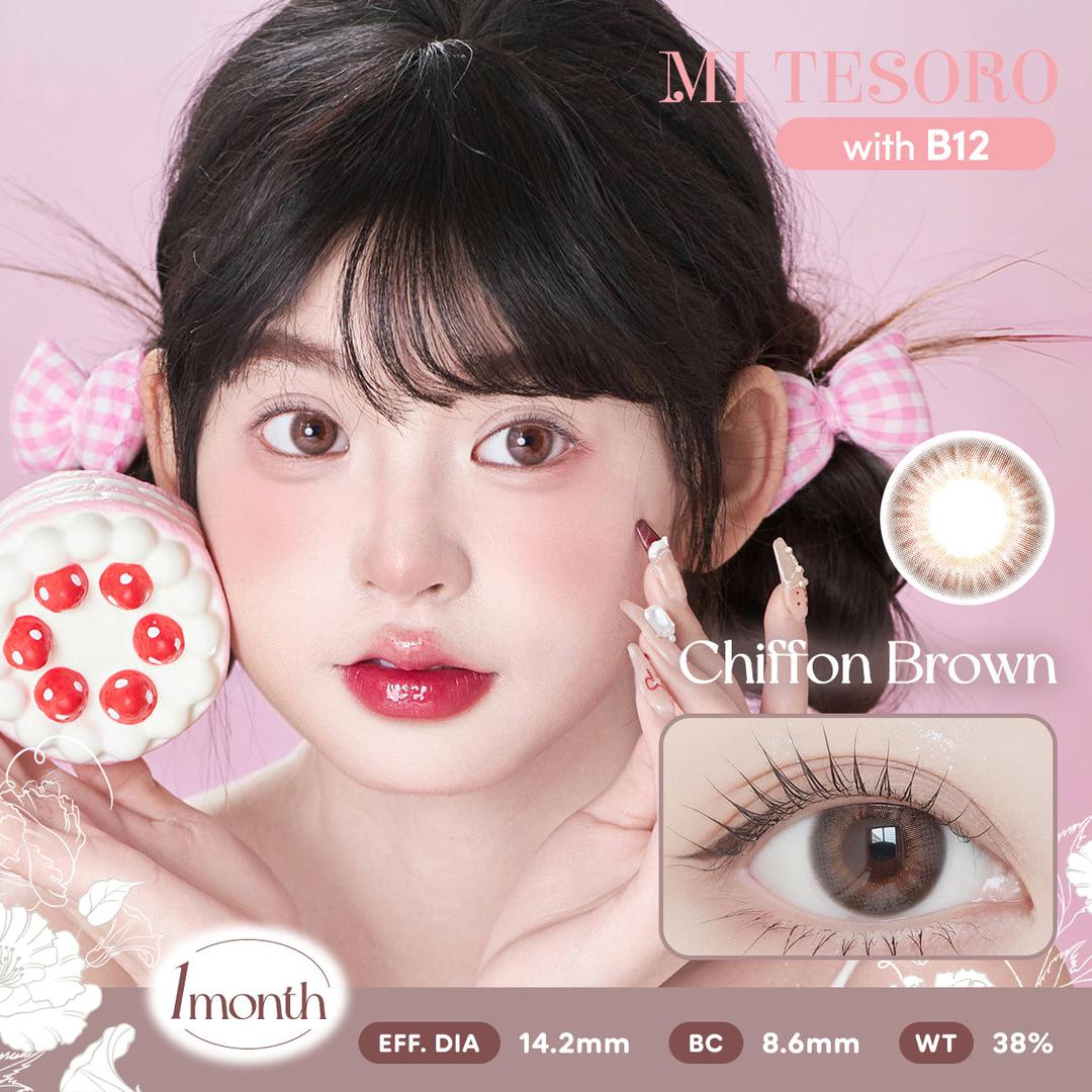 Chiffon Brown-Mi Tesoro Monthly Color Con 2pcs