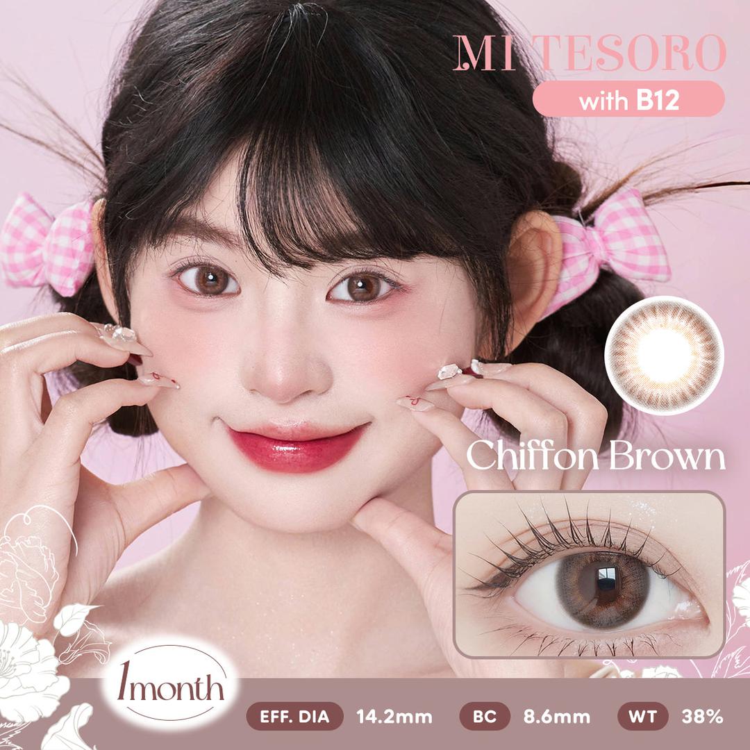 Chiffon Brown-Mi Tesoro Monthly Color Con 2pcs