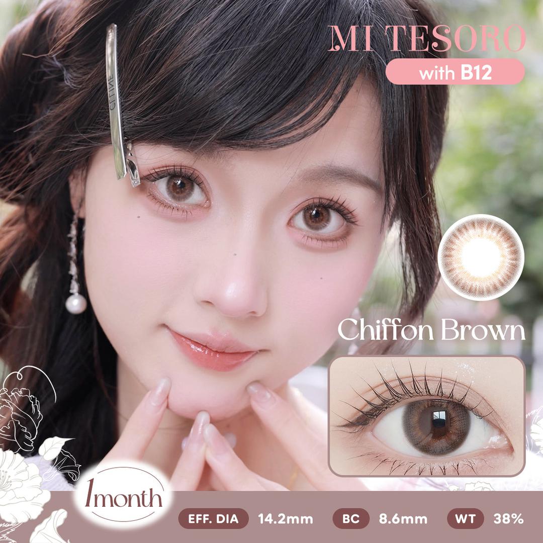 Chiffon Brown-Mi Tesoro Monthly Color Con 2pcs