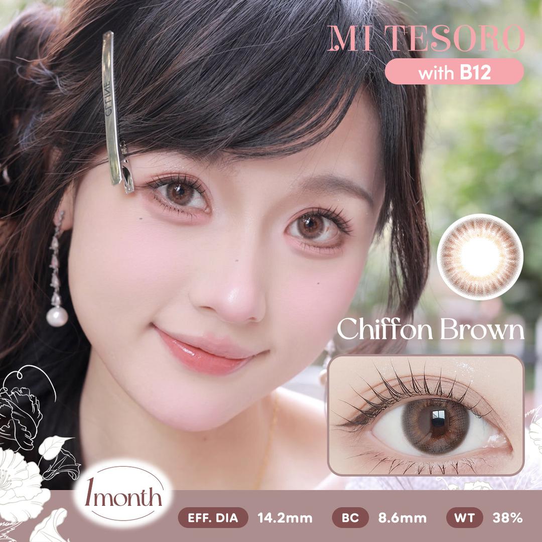 Chiffon Brown-Mi Tesoro Monthly Color Con 2pcs