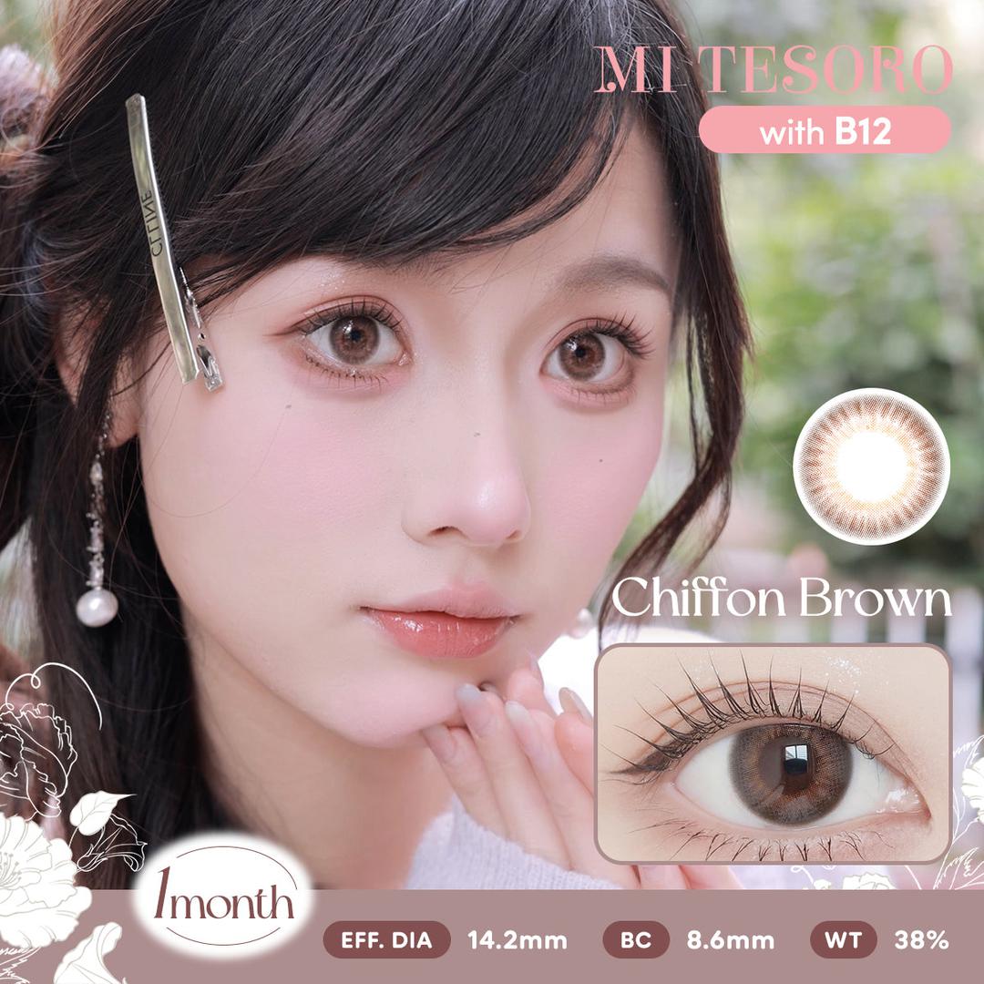 Chiffon Brown-Mi Tesoro Monthly Color Con 2pcs