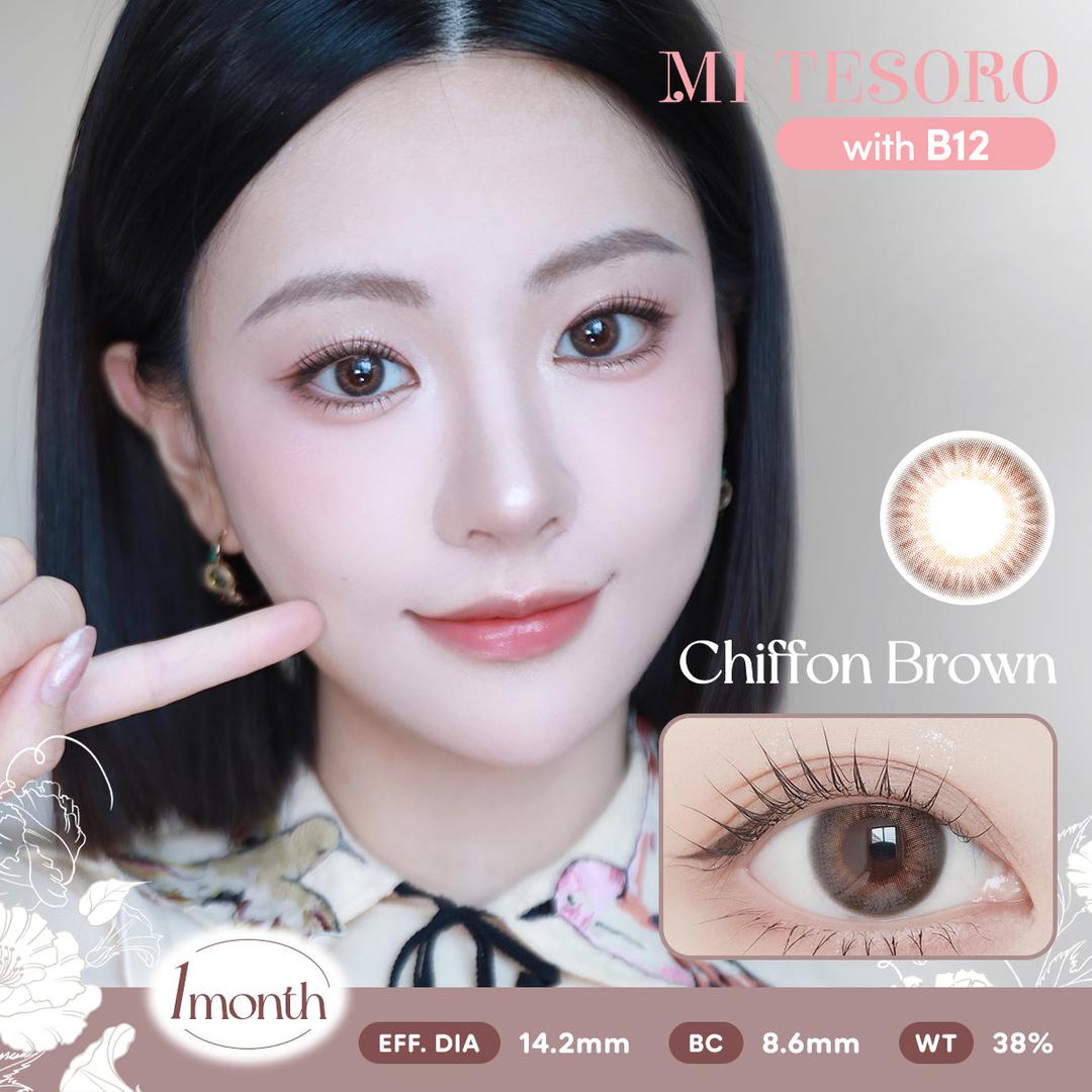 Chiffon Brown-Mi Tesoro Monthly Color Con 2pcs