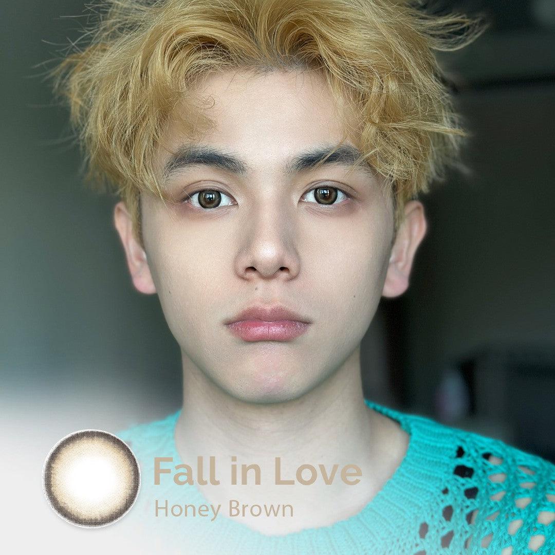 Fall in Love Honey Brown 16mm Contact Lens Malaysia & Singapore -  B.Eyesland 100% Safe Certified By MDA