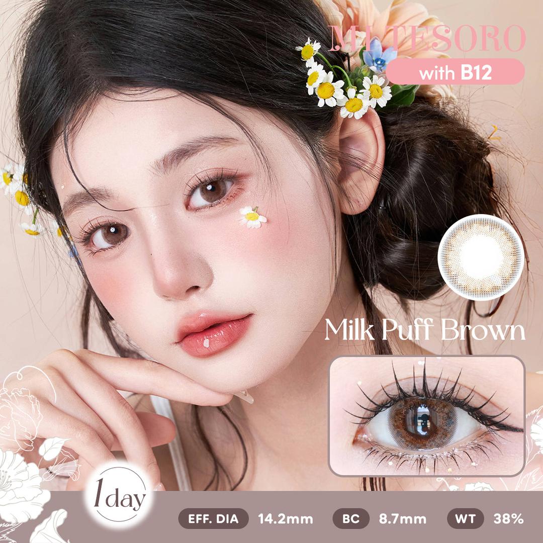 Milk Puff Brown-Mi Tesoro 1 Day Color Con 10pcs