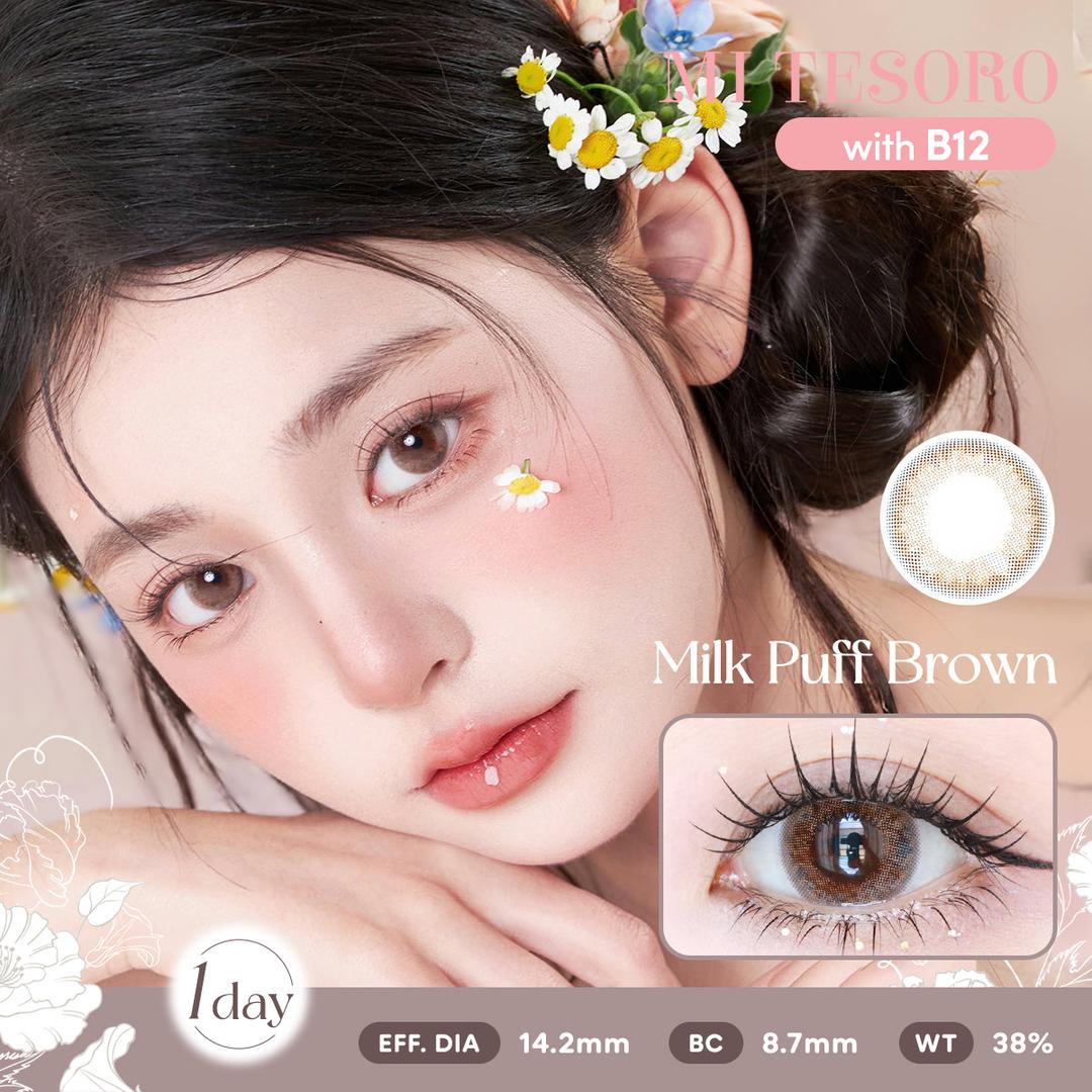 Milk Puff Brown-Mi Tesoro 1 Day Color Con 10pcs