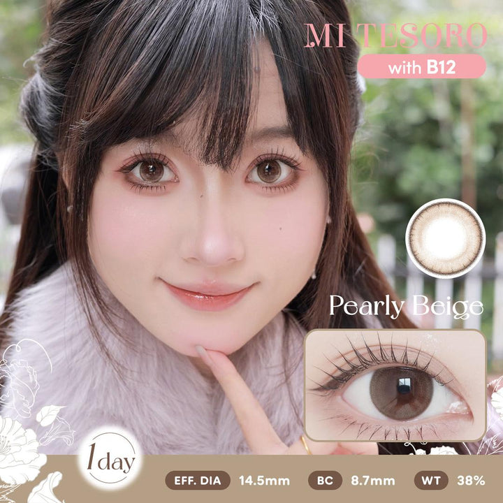 Pearly Beige-Mi Tesoro 1 Day Color Con 10pcs