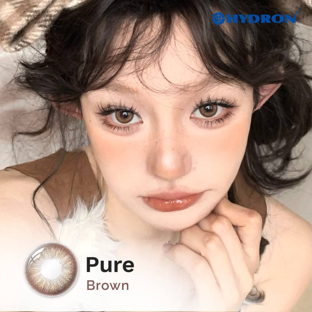 Pure Brown-Pure Plus Silicone Hydrogel 1 Day Color Contact Lens 10pcs