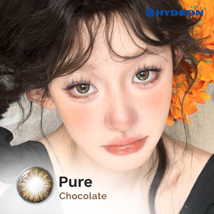 Pure Chocolate-Pure Plus Silicone Hydrogel 1 Day Color Contact Lens 10pcs