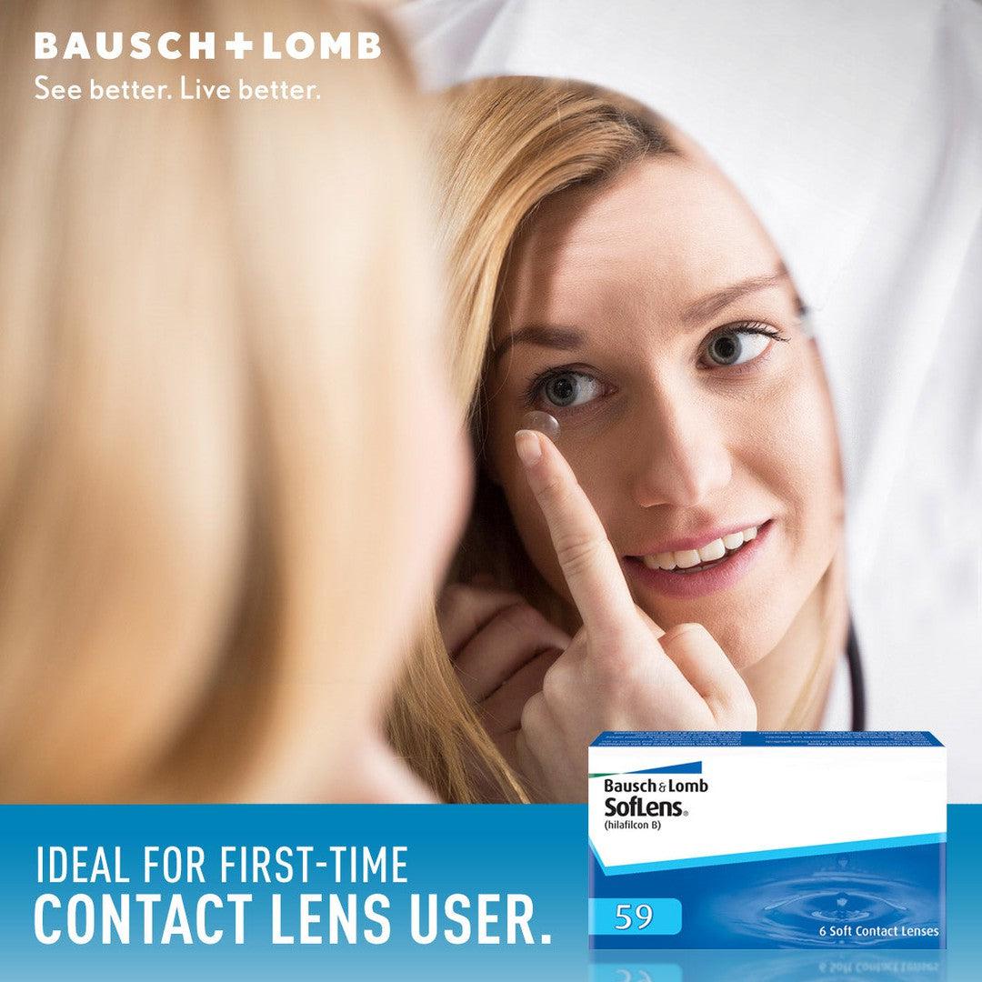 Bausch & Lomb Soflens 59 Monthly Clear Contact Lenses 6pcs