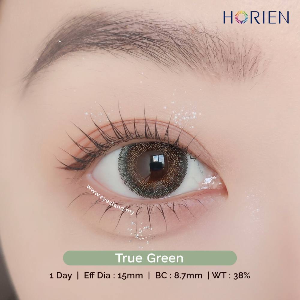 True Green-Eye Secret 38% 1 Day Color Lenses 10pcs